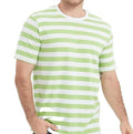 Summer Men's Oversized Stripe Short Sleeved T-shirt Round Neck Sports Casual T-shirt Fitness Tops