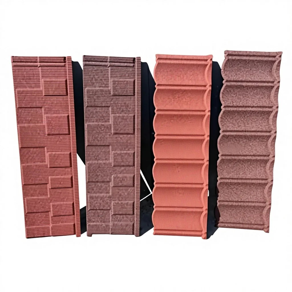 SANGOBUILD Modern Villa Rooftop Corrugated Fingerprint Resistant Stone Coated Metal Roof Tiles Galvalume Roofing Sheets