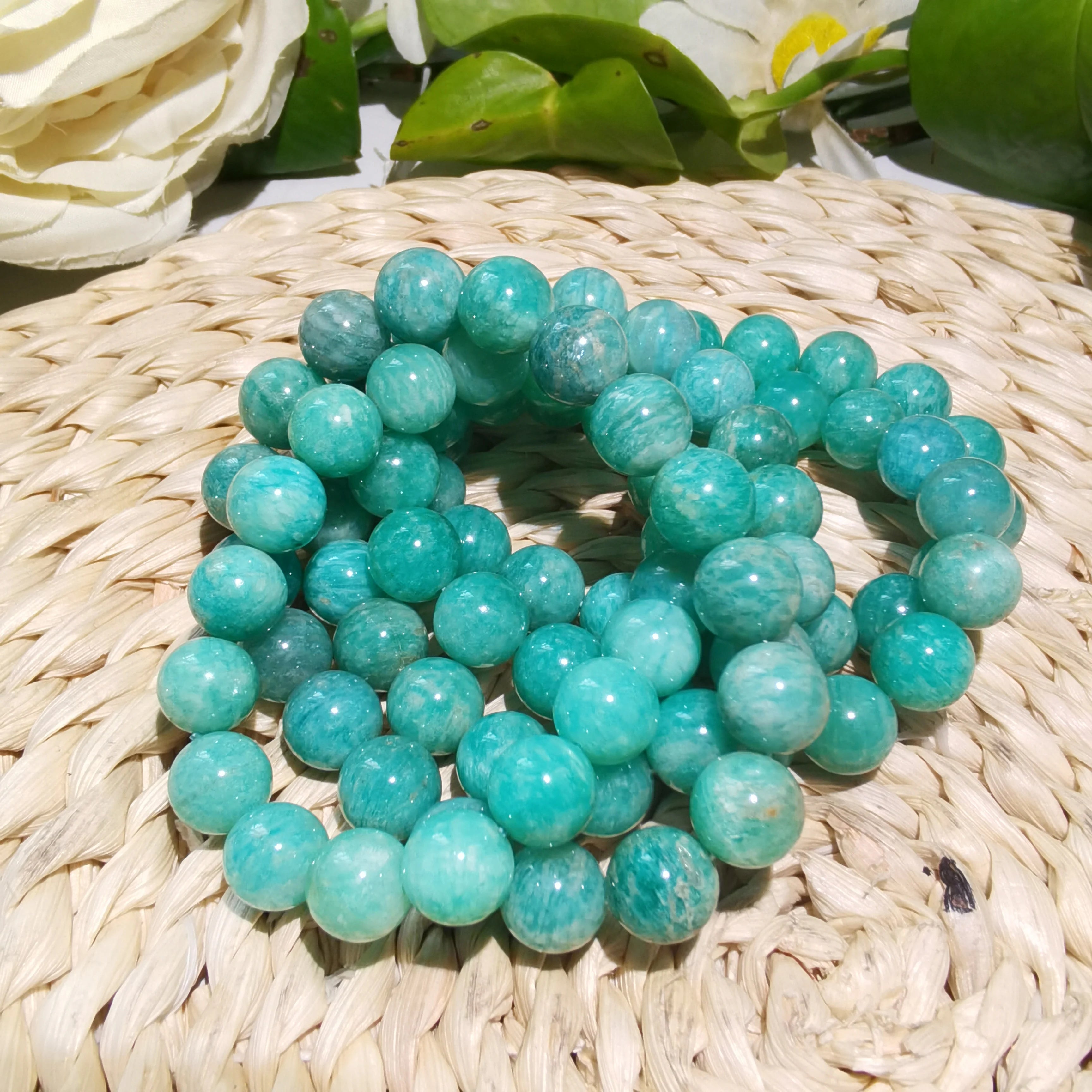 Wholesale Price Natural Crystals Healing Gemstone Amazonite Crystal Bracelet for Sale
