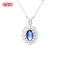 Hengdian Fashionable Women'S 925 Silver Plated Pendant Necklace Jewelry Wholesale Exquisite Cubic Zirconia