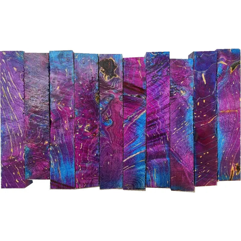 Stabilised Resin Craft Pen Parts Wooden Pen Making Kits DIY Wood Turning Gradient Colorful Antique Wooden Pen Blank