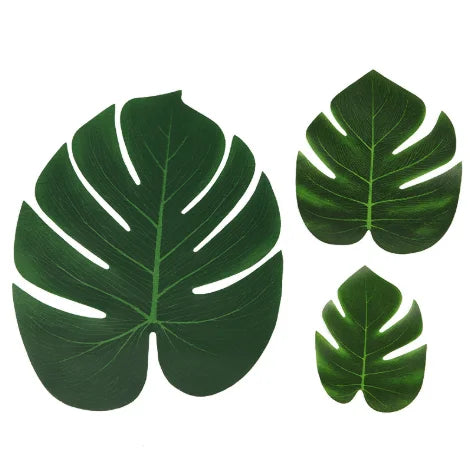 Green Artificial Palm Leaves for Tropical Party Decor for Christmas Easter Summer Hawaiian Wedding & Birthday Celebrations