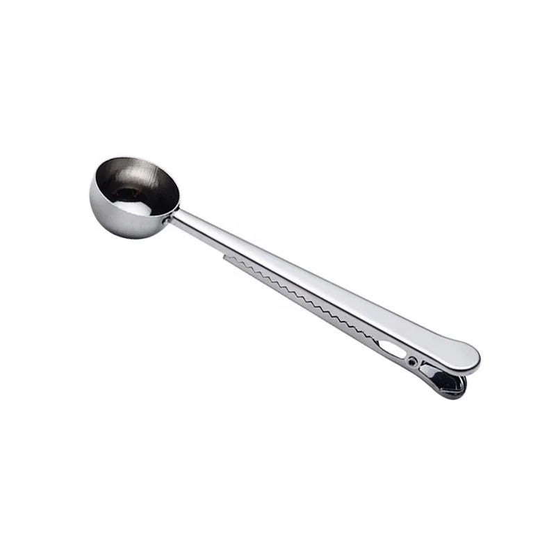 15ml Eco-Friendly Business Metal Stainless Steel Coffee Measuring Spoon with Clip Design for Home & Restaurant Use