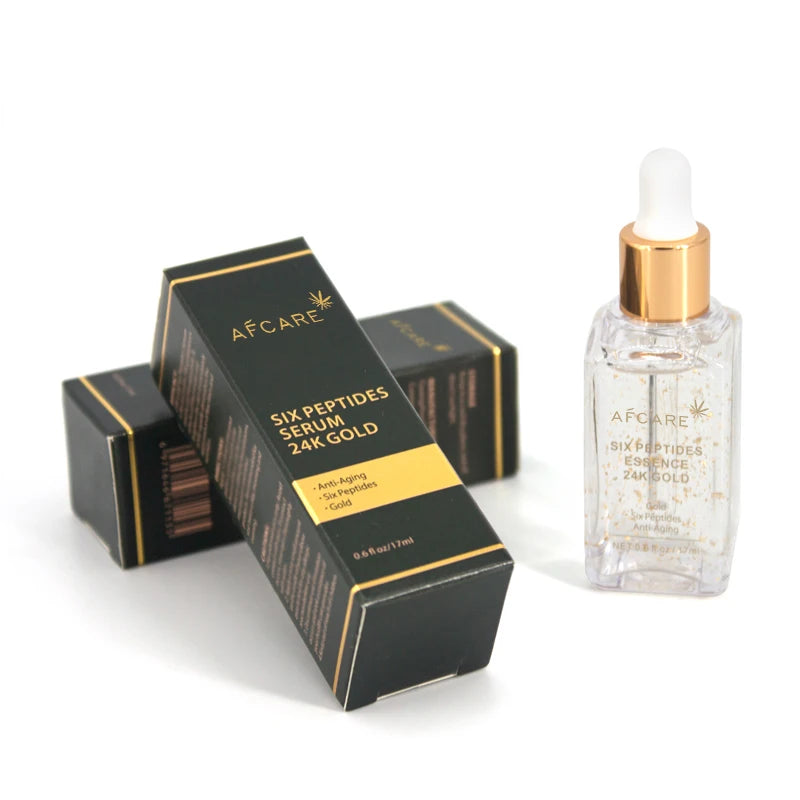 Best Anti-Aging 24k Gold Collagen Face Serum Nose Paraben-Free Moisturizing Firming Hydrating & Aloe Peptides Green Tea Home
