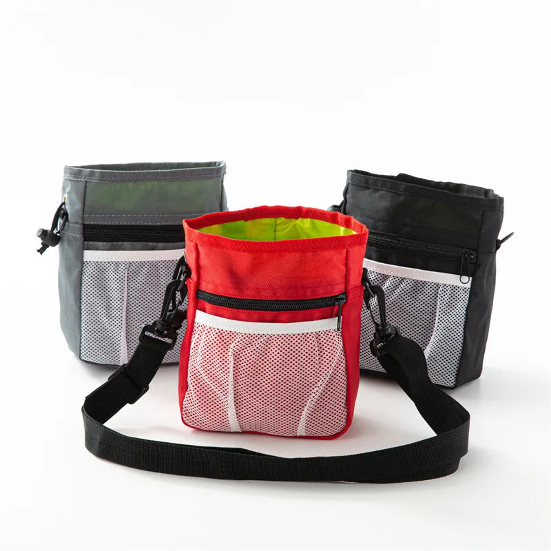 Dog Treat Pouch for Training  Large Capacity Multi-Functional Pet Feeding Bag Adjustable Belt & Multiple Pockets for Outdoor