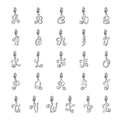European Initial Letter Hanging Charm Bead for Bracelet Bangle Necklace Jewelry