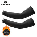 ROCKBROS Sport Warm Arm Cover Sleeve Breathable Soft High Elastic UV Protection Compression Running Elbow Pads Printed