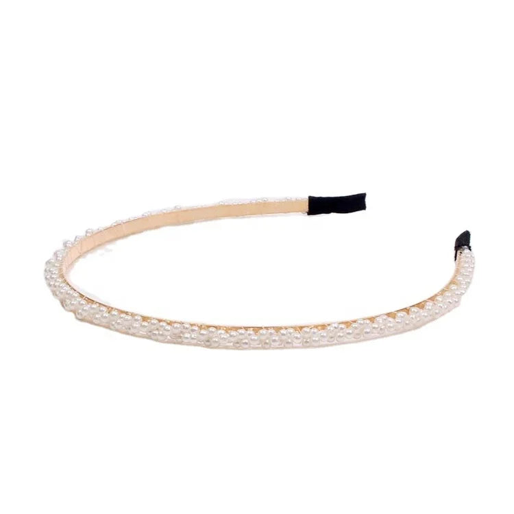 Professional Manufacturers Designs Luxury Handmade Hair Band Charm Weaving Pearl Headband for Women