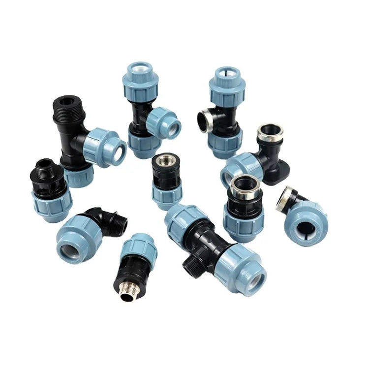 Plastic Pipe Fitting China Factory Compression Fitting Pe Pipe Fitting Hdpe Irrigation Compression Fitting for Water Supply
