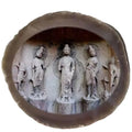 Huiying Drink Cup Mat Buddha Stone Painting Coasters with Gold Edge for Home Decoration Dish