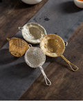 2026 Hot Luxury Handmade 100% Brass Tea Infuser Strainer with Handle for Loose Leaf Tea