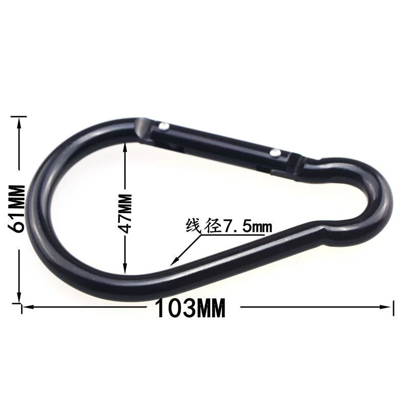Colorful Calabash Shape Aluminum Carabiner Clip Keychain Carabiner for Camping Hiking Outdoor