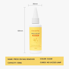 Cloverfei Factory Wholesale Nail Remover Liquid 10 Seconds Fast Removal Low Odor Glue Dissolver in Stock Ready Goods