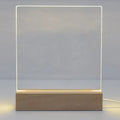 Hot Selling Beech USB Rectangular Night Light Wooden Led Light Bases for Acrylic