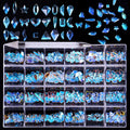 Nail Supplies 3D Laser Nail Rhinestones AB Flat Back Butterfly Crystal Nail Art Accessories