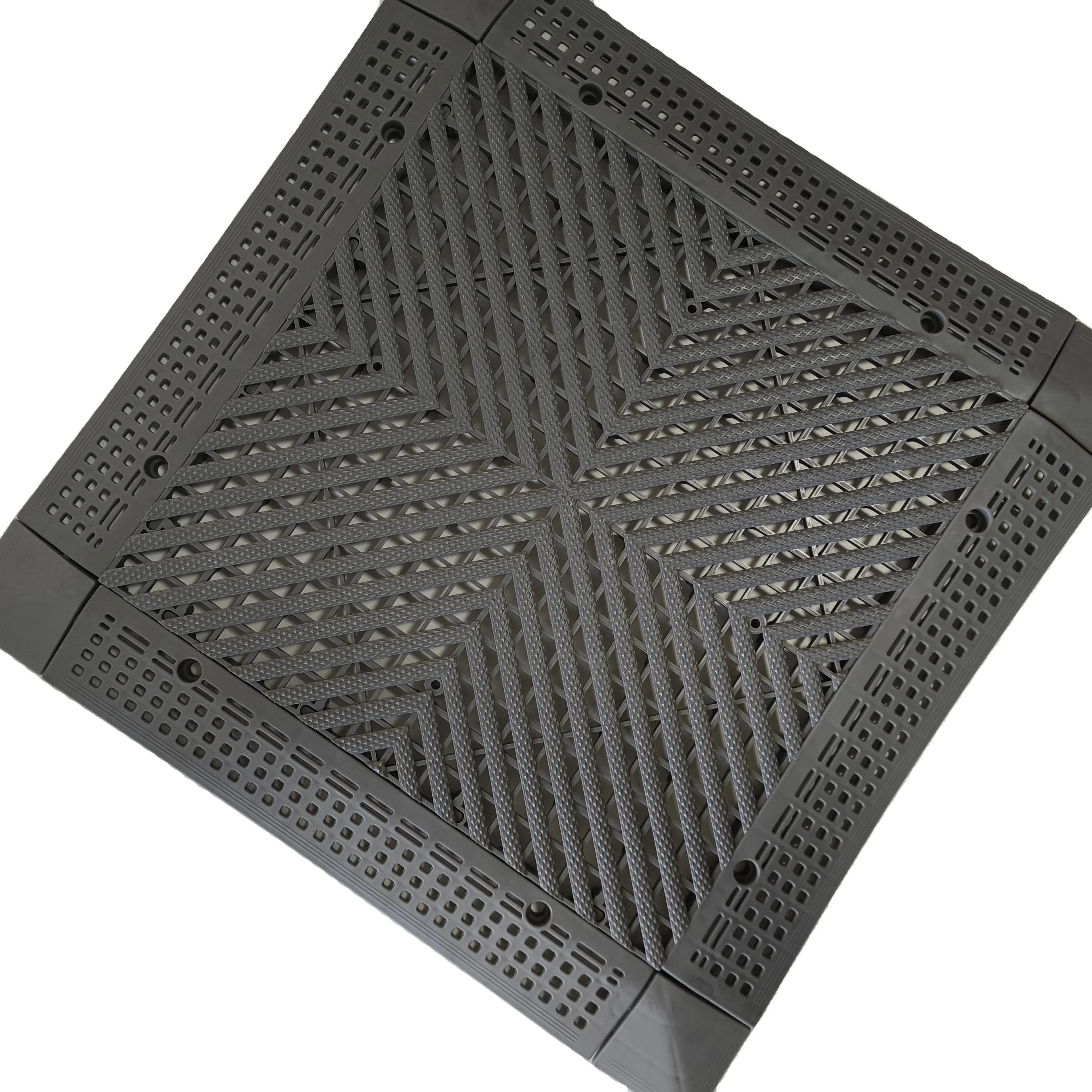 Hot Selling Modern Plastic Interlocking Drainage Garage Flooring Tiles Indoor Outdoor Workshops Hotels Warehouses Sports Venues
