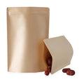 2025 Thickened kraft paper sealed bag Tea dried fruit storage food paper bag without window yellow kraft paper bag