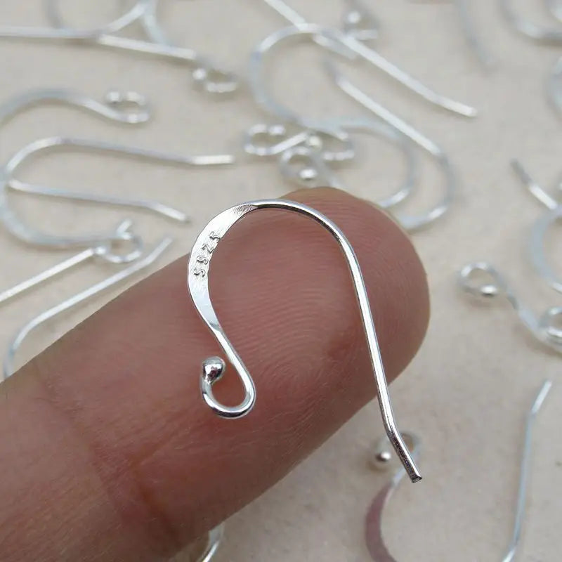 S925 Sterling Silver Ear Hook Earrings DIY Handmade Accessories Factory Wholesale Ear Jewelry Hook with Plating Craft