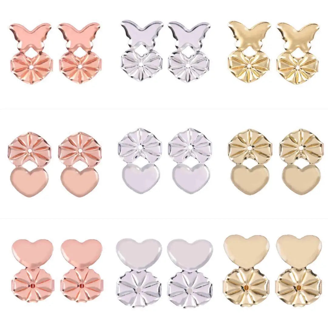 Vekeklee YSH6408 Heart Design Earring Back Stopper for Women's Jewelry-Earring Accessories