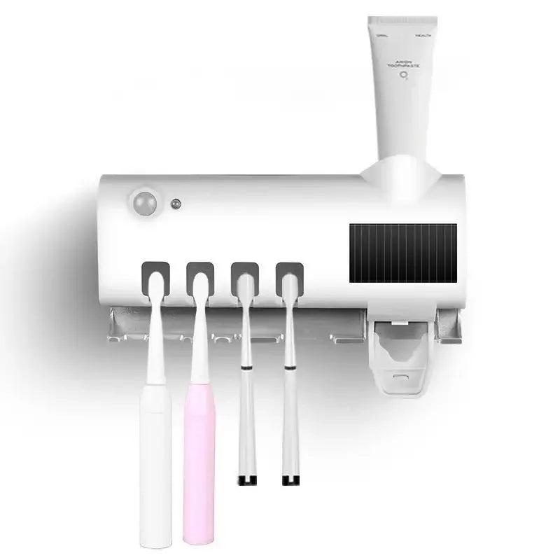 Wall-Mounted Household Toothbrush Holder Hotel Home Use Automatic Toothbrush Toothpaste Dispenser Bathroom Device Box
