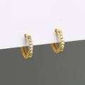 2025 Fashion Jewelry 925 Sterling Silver Classic Zircon Round Gold Plated Hoop Earrings for Women
