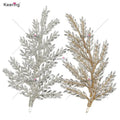 WHD-094 Keering Luxury 3D Handmade Rhinestone Applique Patches Design Chest Decorative Leaves Woven Bodies for Wedding Dresses