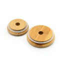 Wholesale Glass Jar Accessory Bamboo Lid Spice Jar Mason Jar Lid With Straw Hole