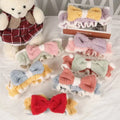 Factory Directly Wholesale Princess Fuzzy Bow Spa Headbands Makeup for Women