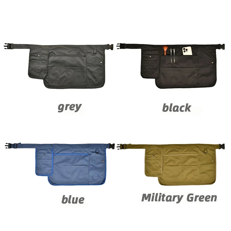 New Fashion Durable Polyester Manicure Apron in Army Green Black Blue Gray for Kitchens Coffee Shops Gardens
