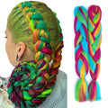 Wholesale in Bulk Synthetic Hair Extension Synthetic Braiding Hair Mixed Color 24 Inch  Jumbo Braid Hair Mixed Color