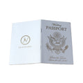 Luxury Foldable Opening Event Invitation Card Custom Design White and Gold Foil Logo Passport and Boarding Pass Invitation