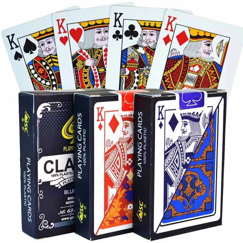 100% Plastic Playing Card Set Waterproof Durable Texas Hold'em Poker Card Plastic Indoor Board Game