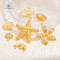 SUMMLY High-End 18K Gold Plated Stainless Steel DIY Jewelry Accessories Bracelet Necklace Fashion Pendants Charms Fasion Jewelry