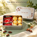 140*100*45 Custom Luxury White Tinplate Craft Box for Lash Packaging Bakery Cake Cookie Candy Flower Makeup Tea Jewelry