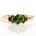 Essential Cluster Diamond Rings Romantic 925 Silver Heart 14K Gold Plated Classic Style Women's Fashion Zircon Jewelry