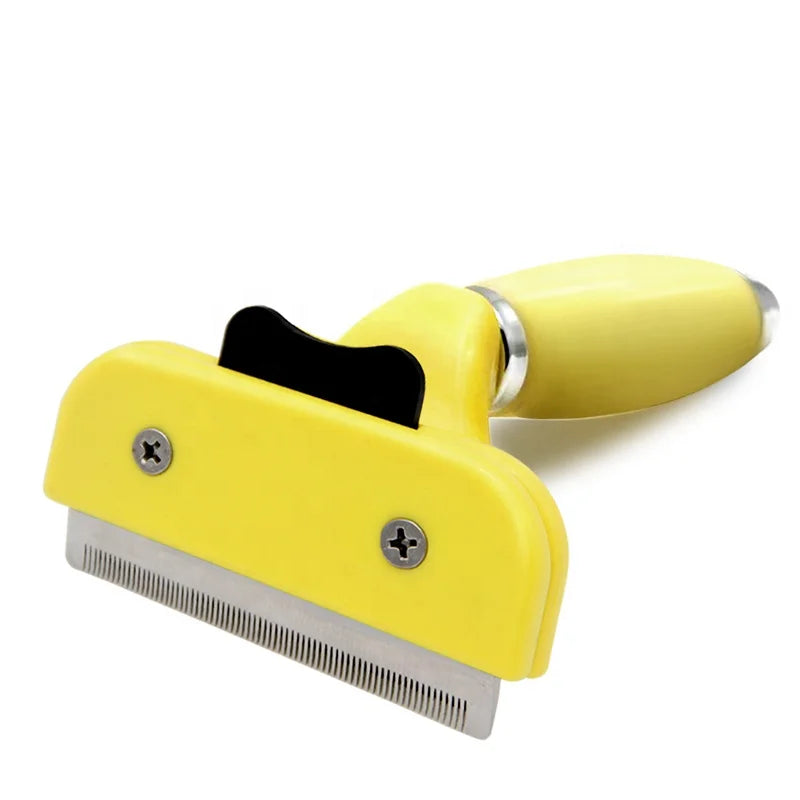 Factory Wholesale Silicone Handle Self Cleaning Dog Pet Cat Hair Deshedding Tool Brush