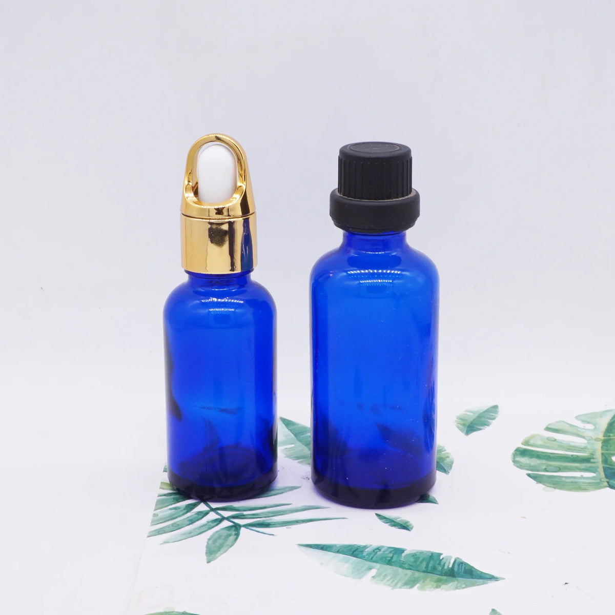 1oz Cobalt Blue 30ml Glass Serum Bottle Set MegaBDM