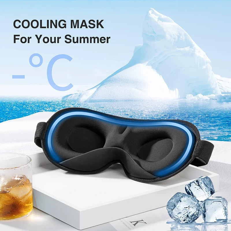3D Contoured Memory Foam Eye Mask 100% Block Weighted Blindfold Yoga Pressure Relief Four Seasons