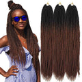 Senegalese Twist Crochet Hair Extension Pre-looped Senegalese Twists Braiding Hair Ombre Color Synthetic Fiber  24inch