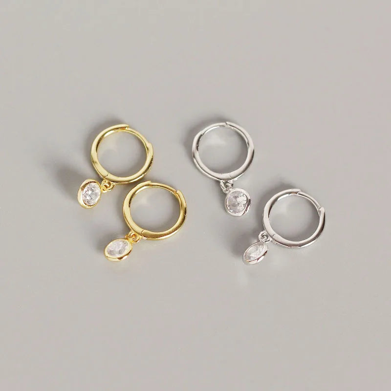 Wholesale Fine Jewelry 925 Sterling Silver 18k Gold Plated Drop Earrings for Women  Hoop Earrings