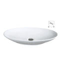 CUPC Europe Oval Ceramic Wash Basin Price Hotel Counter Top-Mounted Bathroom Washing Hand Sink