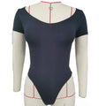 Women's Athleisure Sports Bodysuit Short Sleeve Yoga Jumpsuit for Workout Fitness Clothing