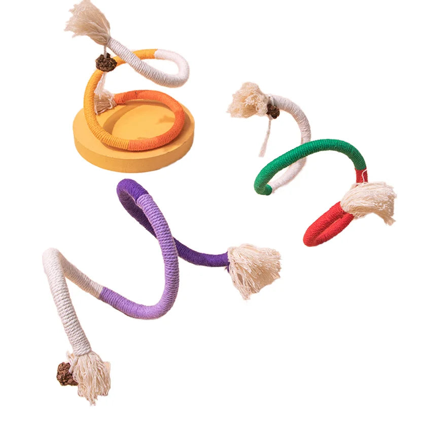 New Arrival Durable cat Chew Toy Bite-Resistant Cat Bite Rope Toys Colorful Interactive Cat Stick Toy
