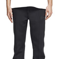 Custom logo Zipper Pocket Drawstring Wide Polyester Fitted Straight Leg Sweatpants