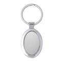 Cheap Custom Promotional Logo Sublimation Printed Oval Shape Metal Keychain Blank