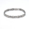 YAZKY Trendy Women Men Flower Zircon Stainless Steel Bracelet for Anniversary on Wholesale