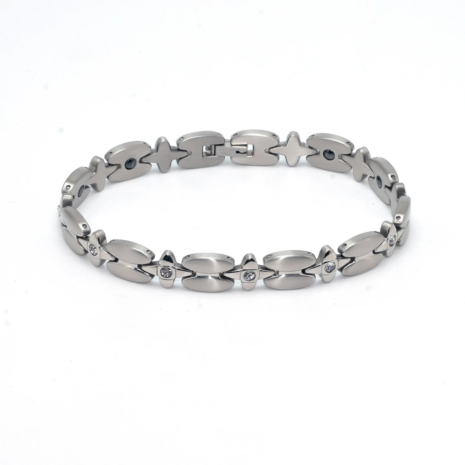 YAZKY Trendy Women Men Flower Zircon Stainless Steel Bracelet for Anniversary on Wholesale