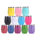 12OZ 350ML Egg Shape Wholesale Double Wall Stainless Steel Tumblers Custom Sublimation Blanks