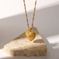 2022 Fashion Christian 18K Gold Plated Zircon Heart Pendant Necklace Stainless Steel Engagement Wedding Party Gift