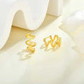 QX Custom OEM Unique Irregularity Women Fine Jewelry Vintage Luxury 925 Sterling Silver 18K Gold Plated Earrings